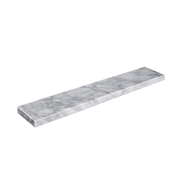 SOUEEUM 21" x 4" Carrara Marble Side Splash & Reviews Wayfair